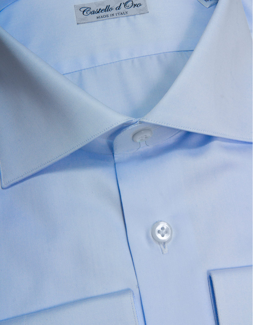 Castello-DOro-Light-Blue-Shirt-100-Cotton-image Castello D'Oro Light Blue Shirt 100% Cotton image